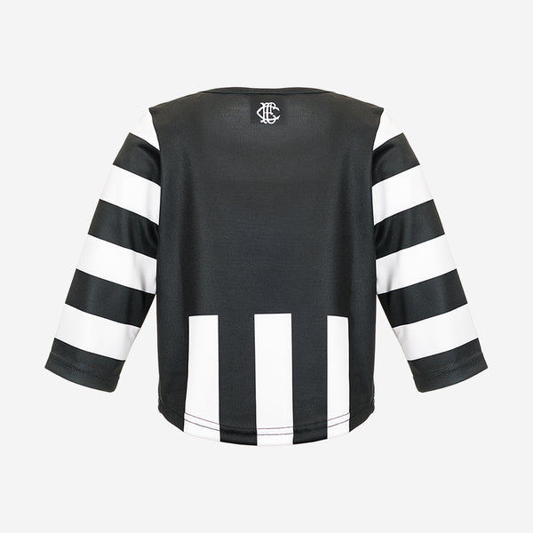 Collingwood Magpies Longsleeve Baby Toddlers Footy Jumper Guernsey