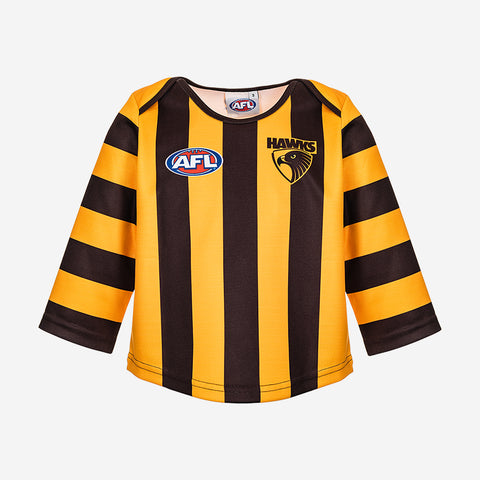 Hawthorn Hawks Longsleeve Baby Toddlers Footy Jumper Guernsey