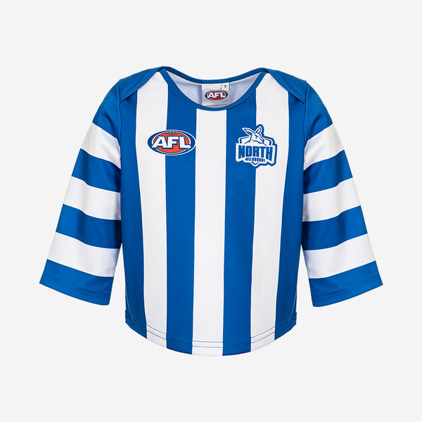North Melbourne Kangaroos Longsleeve Baby Toddlers Footy Jumper Guernsey
