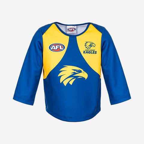 West Coast Eagles Longsleeve Baby Toddlers Footy Jumper Guernsey
