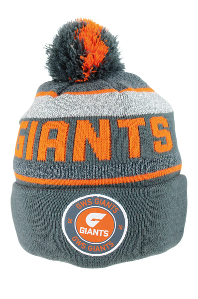 Greater Western Sydney GWS Giants Tundra Pom Pom Beanie