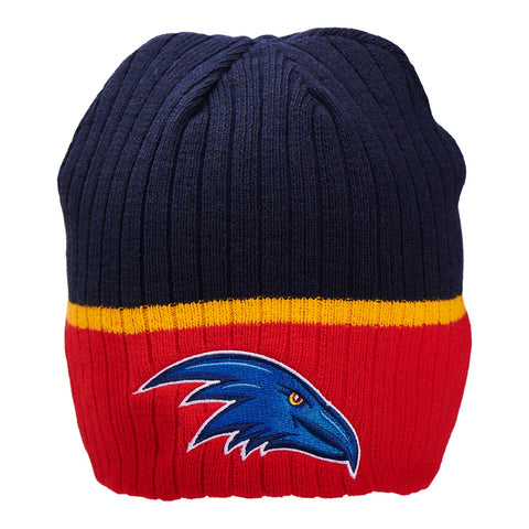 Adelaide Crows Mens Adults Boundary Rib Beanie