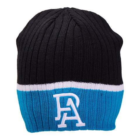 Port Adelaide Power Mens Adults Boundary Rib Beanie