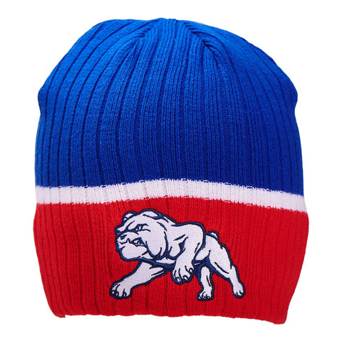 Western Bulldogs Mens Adults Boundary Rib Beanie