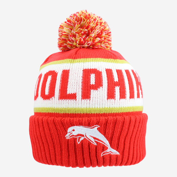 Redcliffe Dolphins NRL Striker Pom Pom Beanie