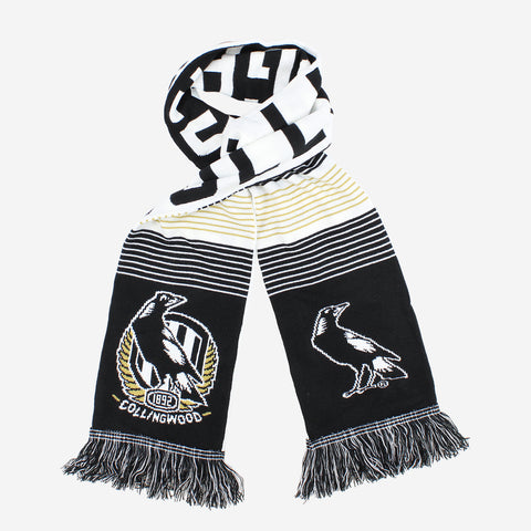 Collingwood Magpies Mens Adults Linebreak Scarf