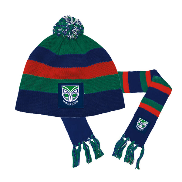 New Zealand Warriors NRL Baby Infant Scarf Beanie Pack