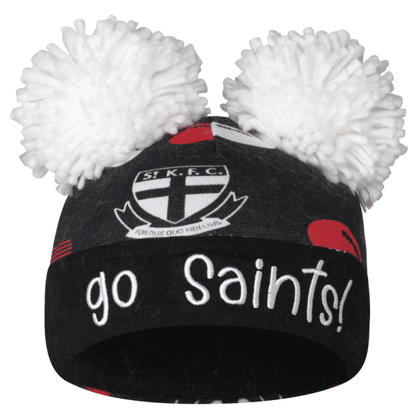 St Kilda Saints Baby GO! Pom Pom Beanie