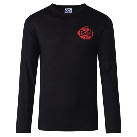 Essendon Bombers Mens Adults Supporter Long Sleeve Tee