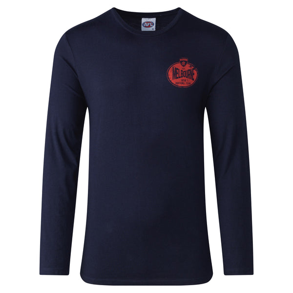 Melbourne Demons Mens Adults Supporter Long Sleeve Tee