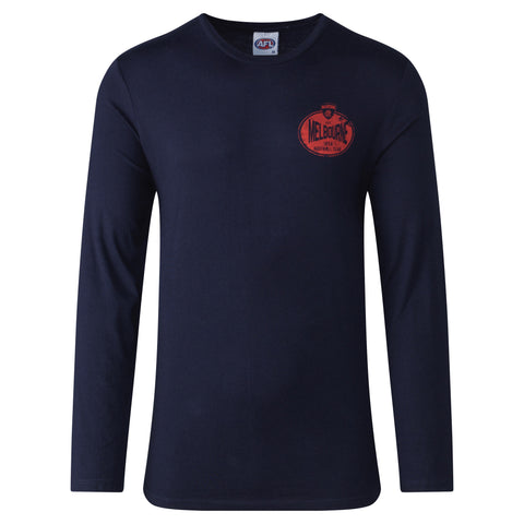 Melbourne Demons Mens Adults Supporter Long Sleeve Tee