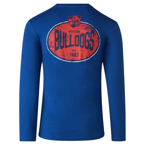 Western Bulldogs Mens Adults Supporter Long Sleeve Tee