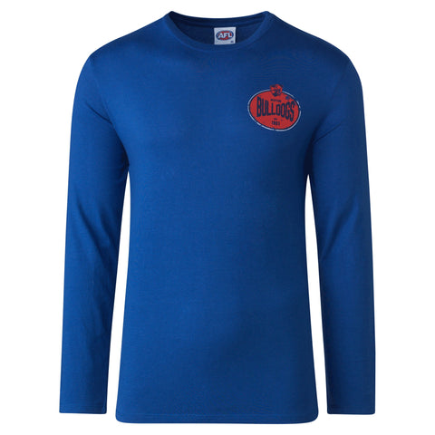 Western Bulldogs Mens Adults Supporter Long Sleeve Tee