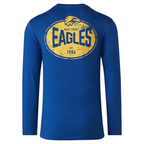 West Coast Eagles Mens Adults Supporter Long Sleeve Tee