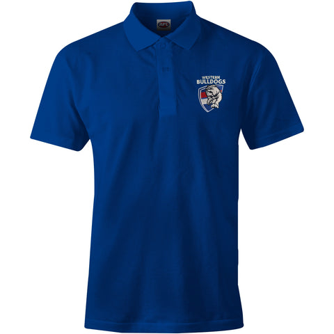 Western Bulldogs Mens Adults Logo Polo T-Shirt