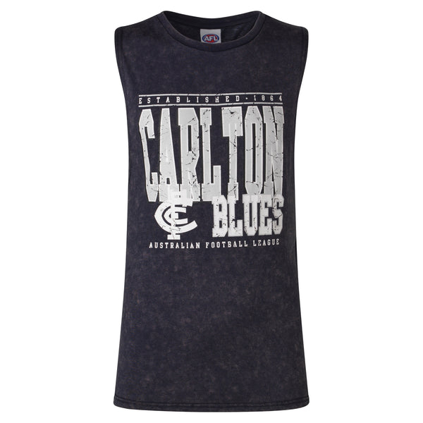 Carlton Blues Mens Adults Football Tank Jersey