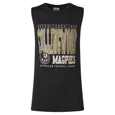 Collingwood Magpies Mens Adults Football Tank Jersey