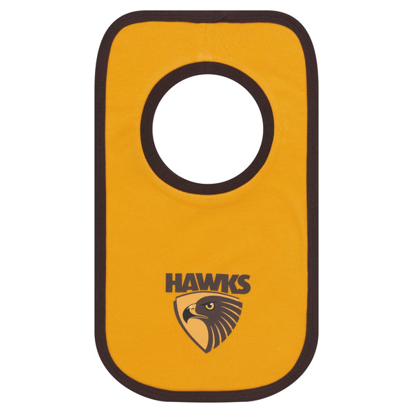 Hawthorn Hawks Babies Infants 2 Pack Bib Set