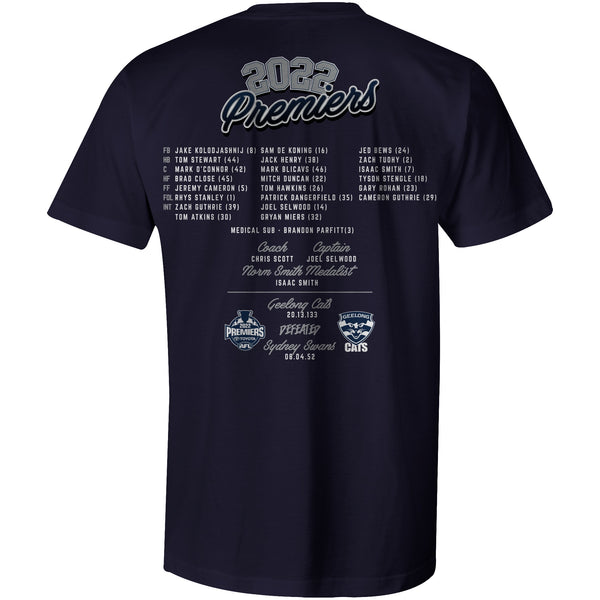 Geelong Cats 2022 Premiers Mens Adults P2 Tee