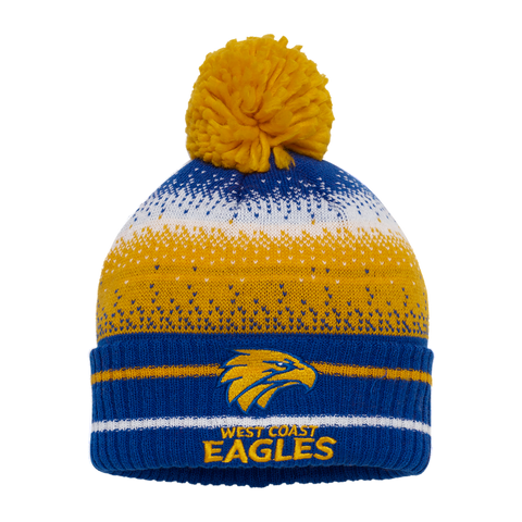 West Coast Eagles Youths Pom Pom Beanie