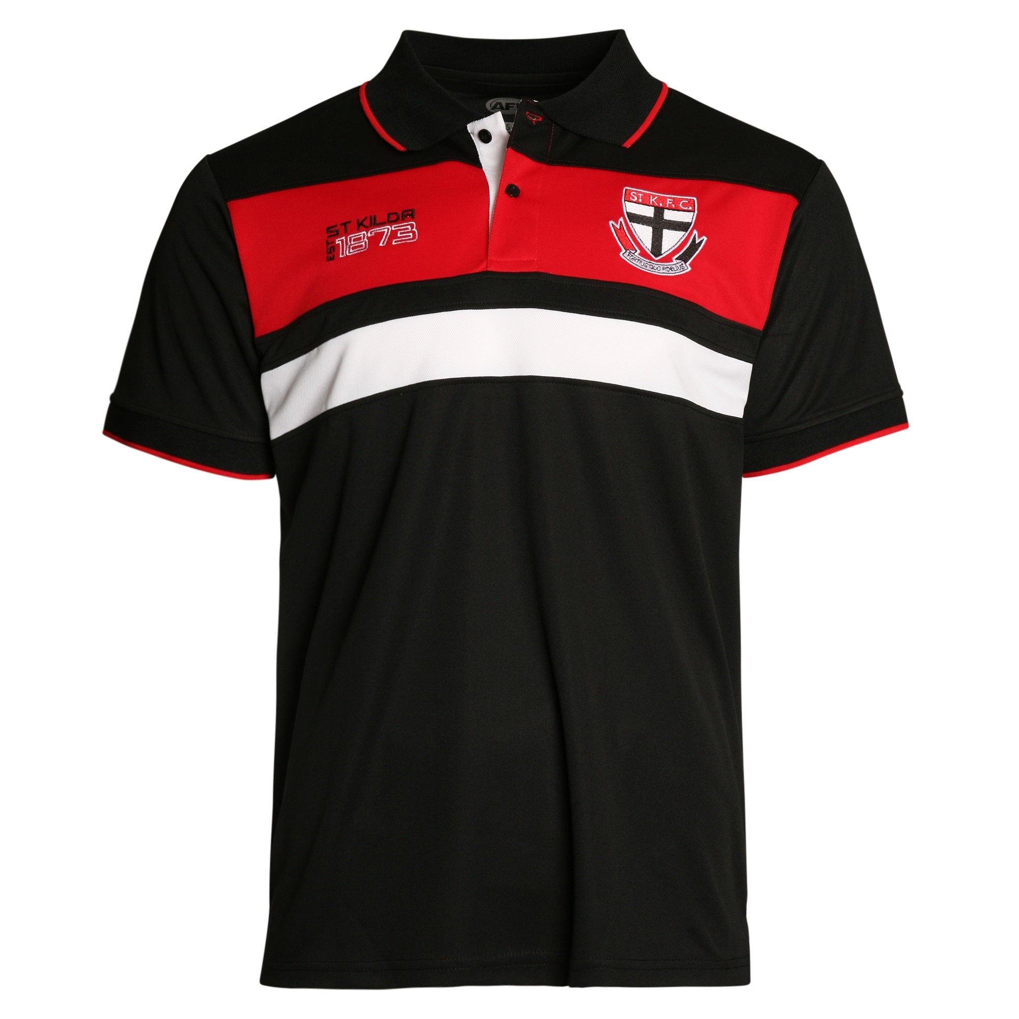 St Kilda Saints Mens Premium Polo T Shirt