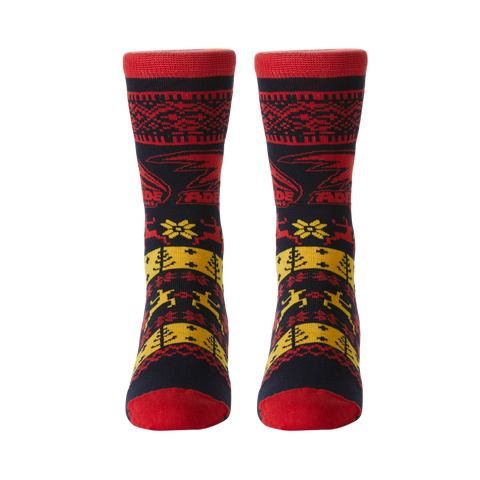 Adelaide Crows Mens Ugly Christmas Socks