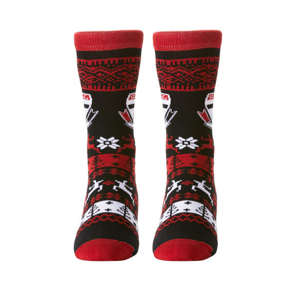 St Kilda Saints Mens Ugly Christmas Socks