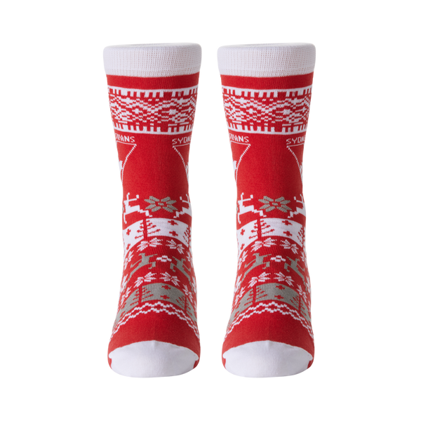 Sydney Swans Mens Ugly Christmas Socks