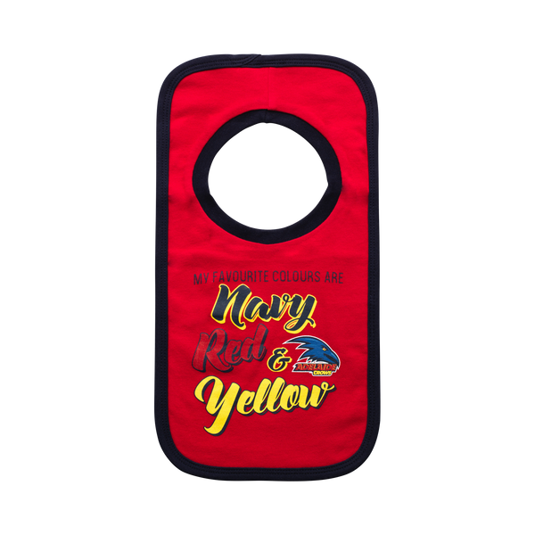 Adelaide Crows Babies Infants 2 Pack Bib Set