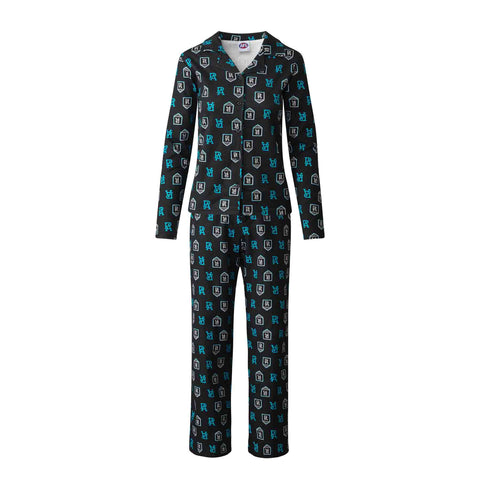 Port Adelaide Power Womens Flannelette Pyjamas PJ Set