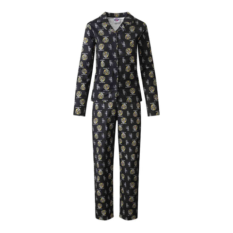 Richmond Tigers Womens Flannelette Pyjamas PJ Set