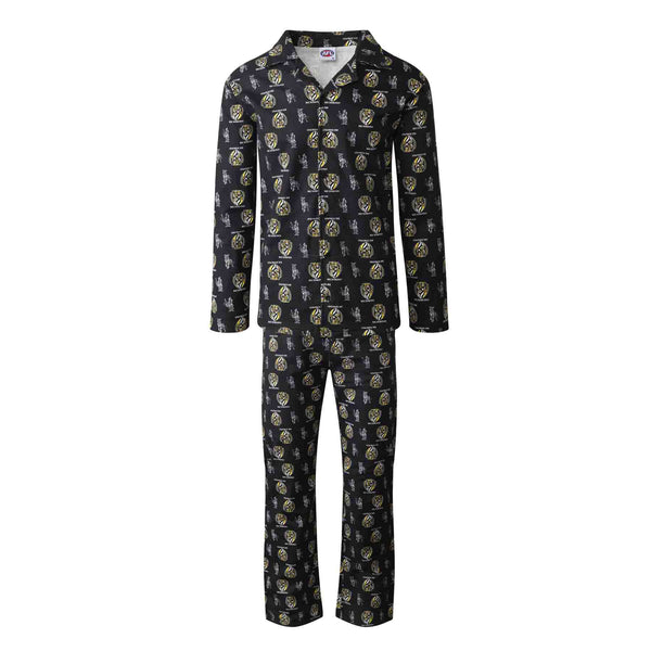 Richmond Tigers Mens Flannelette Pyjamas PJ Set