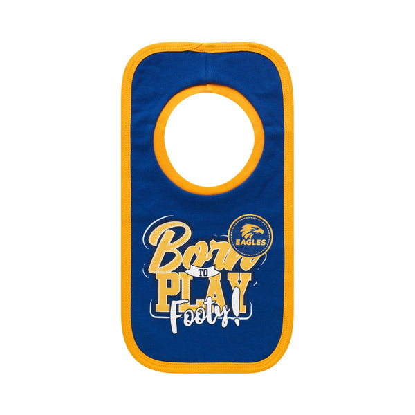 West Coast Eagles Babies Infants 2 Pack Bib Set