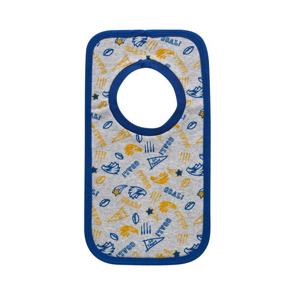 West Coast Eagles Babies Infants 2 Pack Bib Set