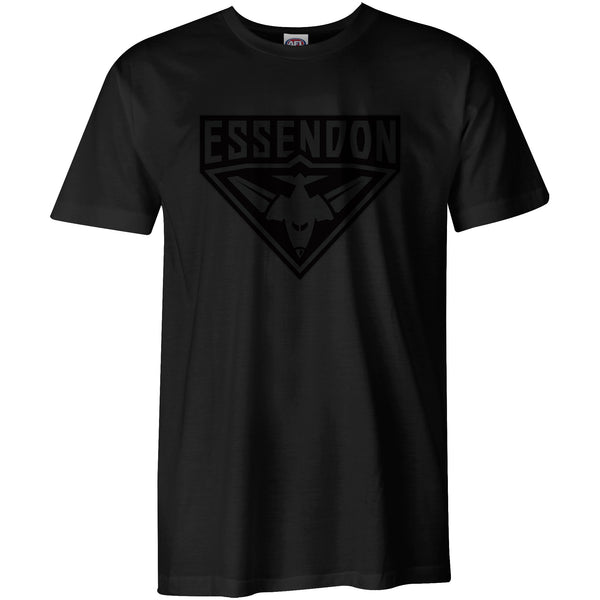 Essendon Bombers Mens Adults Stealth Black Tee