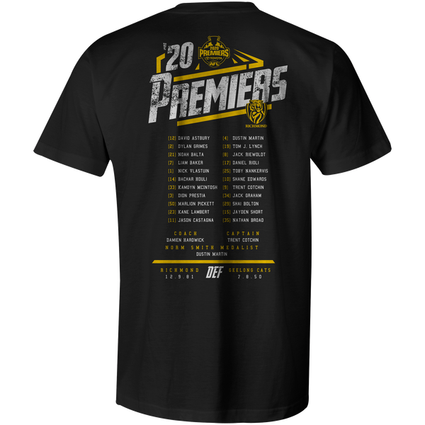 Richmond Tigers 2020 Premiers Mens P2 Tee