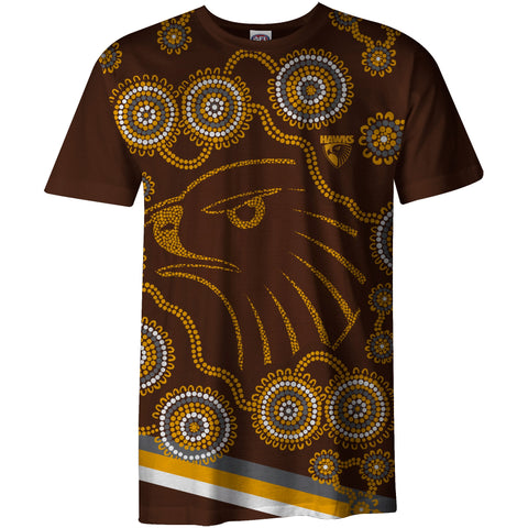 Hawthorn Hawks Mens Adults Indigenous Tee