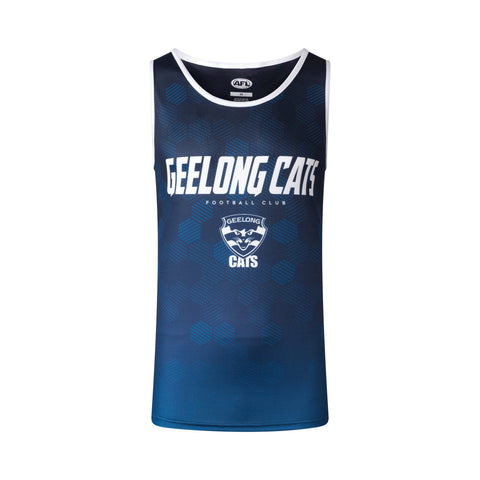 Geelong Cats Mens Adults Polyester Premium Singlet