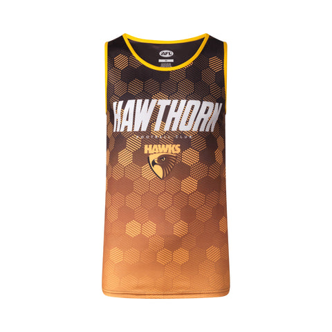 Hawthorn Hawks Mens Adults Polyester Premium Singlet