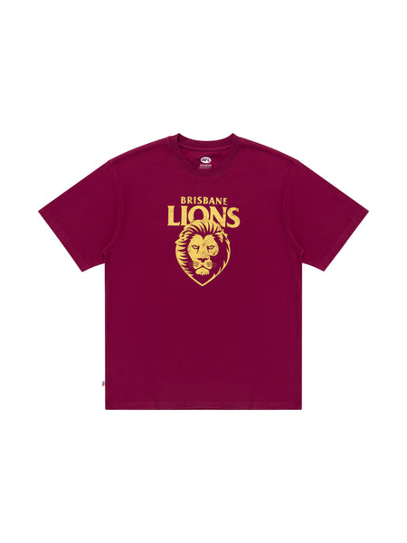 Brisbane Lions Mens Adults Core Logo Tee