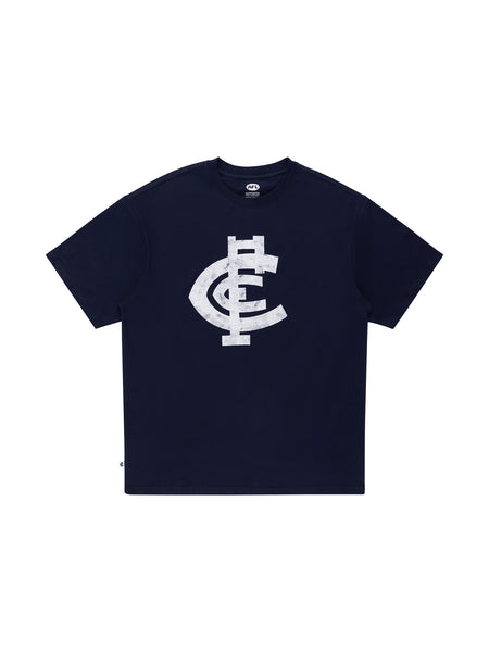 Carlton Blues Mens Adults Core Logo Tee