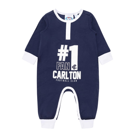 Carlton Blues Babies Infants Coverall Romper Onesie