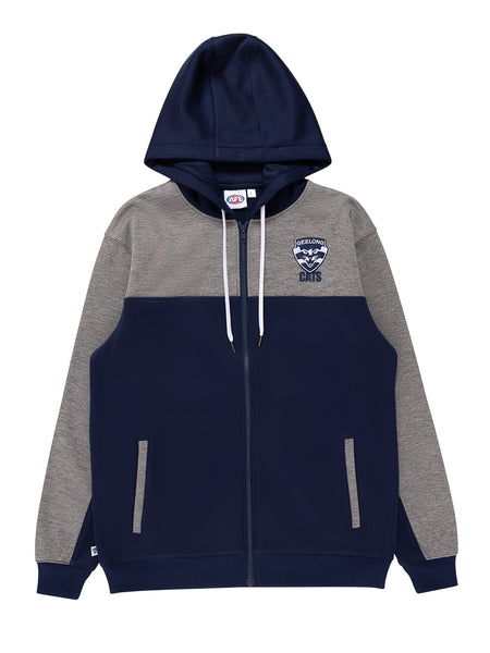 Geelong Cats Mens Adults Team Performance FZ Hoody