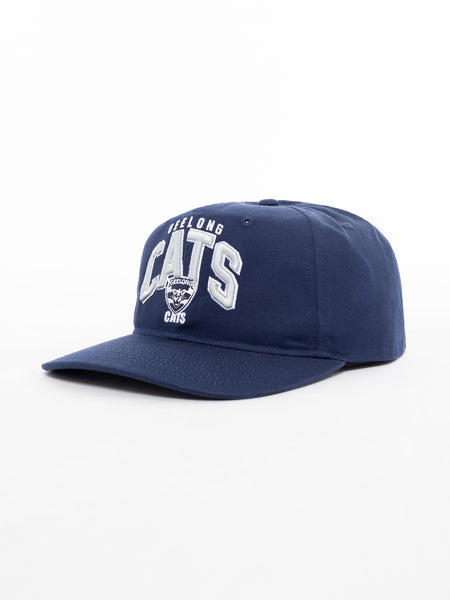 Geelong Cats Mens Adults Arch Wordmark Cap