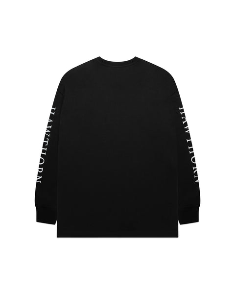 Hawthorn Hawks Mens Adults Wordmark Long Sleeve Tee