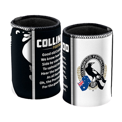 Collingwood Magpies Team Song Can Cooler Stubby Holder