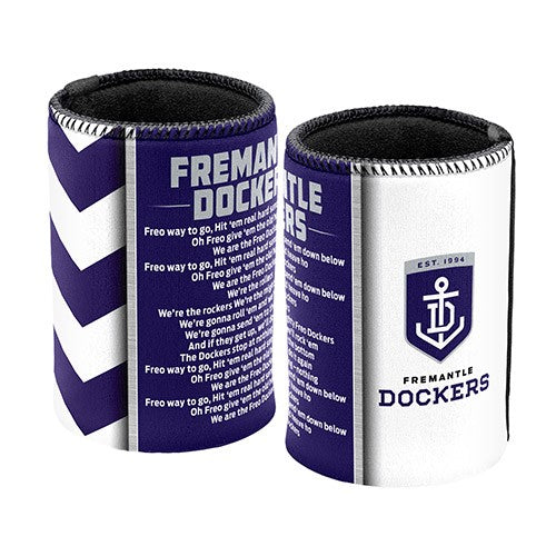Fremantle Dockers Team Song Can Cooler Stubby Holder
