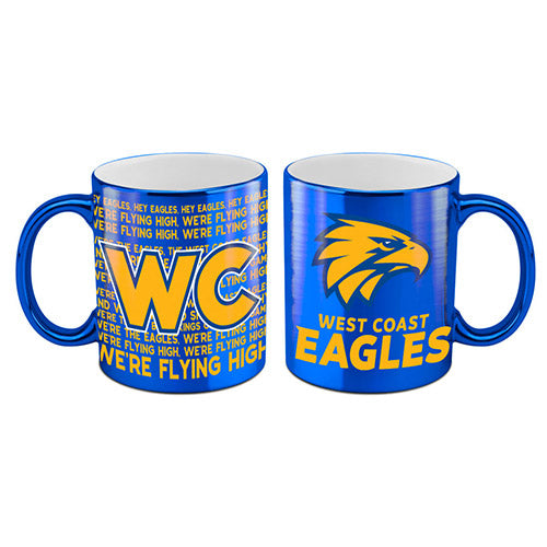 West Coast Eagles Metallic Coffee Mug Cup