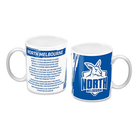 North Melbourne Kangaroos Logo and Song Mug