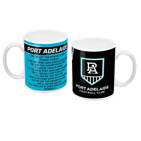 Port Adelaide Power Logo and Song Mug
